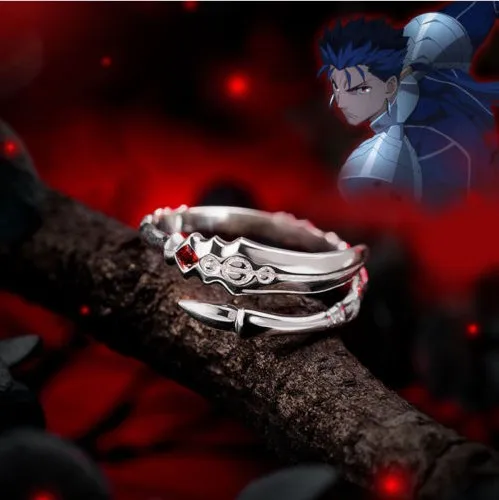 Fate/Stay night UBW Lancer Gae болг режиме меч 925 пробы Серебряное кольцо Cos|Кольца| |