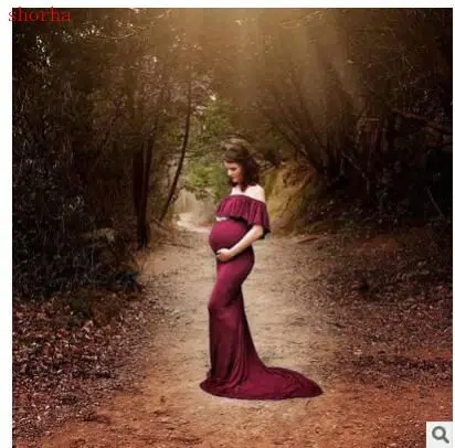 Maternity dress aternity photography props gown Dress Fancy shooting photo pregnant Large size M-XXL | Мать и ребенок