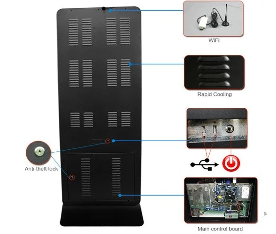 Пользовательский 42 46 дюймовый 55 светодиодный ЖК рекламный дисплей