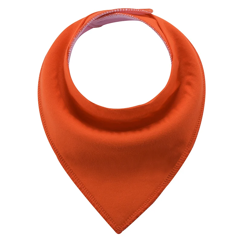 Orange-red Одноцветные хлопковые детские нагрудники для новорожденных, Детская бандана, мягкая детская накидка для младенцев, полотенце для кормления, шарф, Детские аксессуары для коляски - Цвет: Orange-red