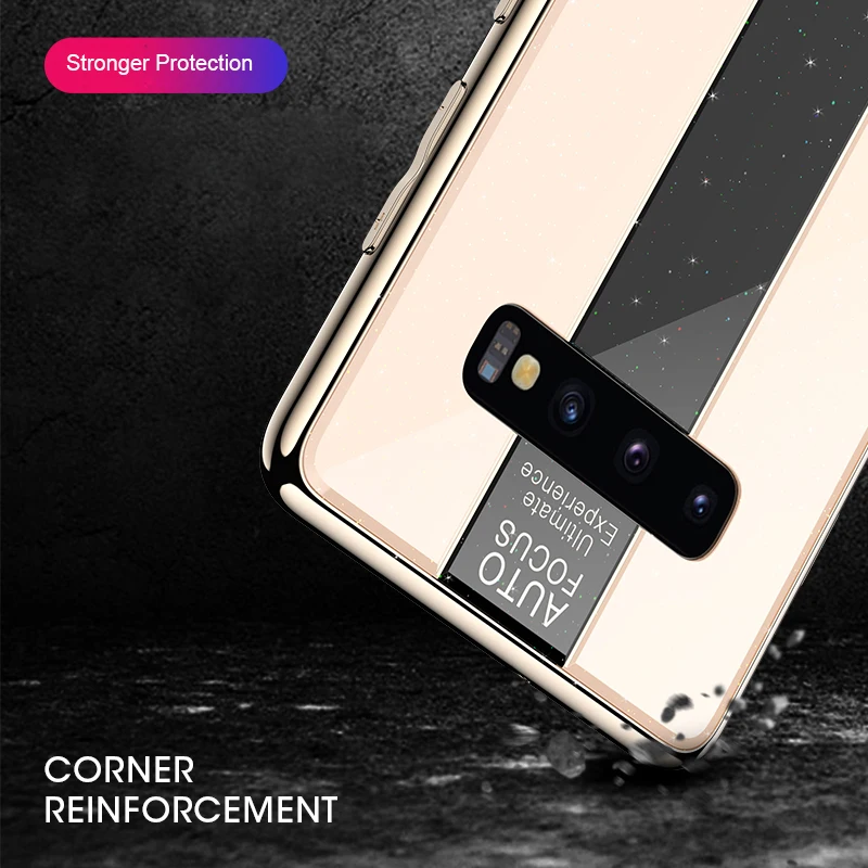 Модные чехлы для телефона Galaxy S10 класса люкс из плексигласа противоударный чехол