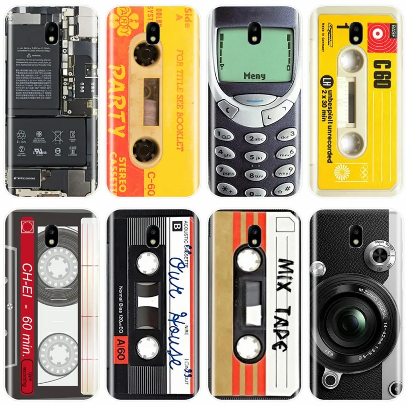 Винтажный чехол с лентой для камеры Gameboy телефона Samsung Galaxy J5 J7 2016 J3 2017 J7PLUS J7MAX J3PRO J4 J6