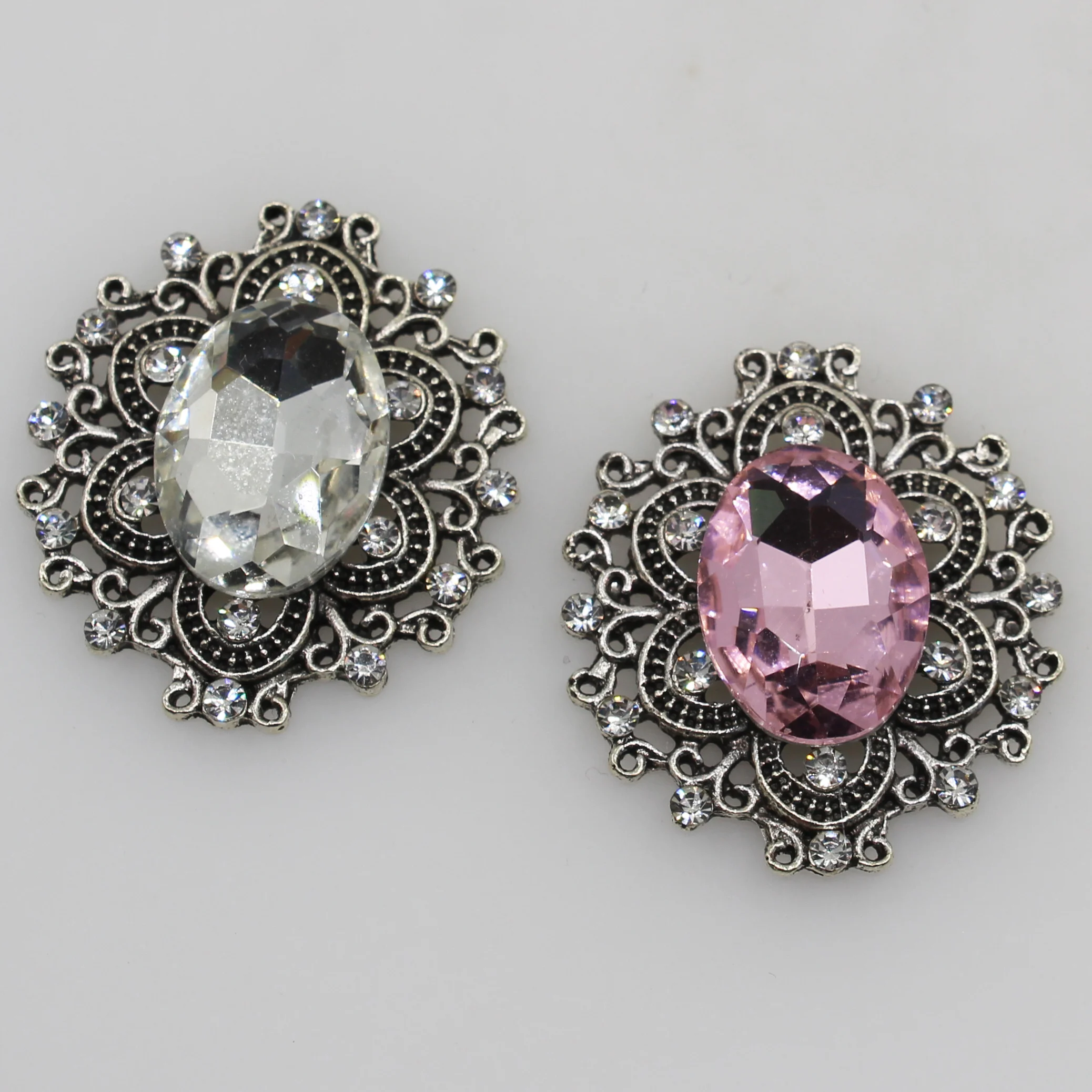 5 шт. цветные стеклянные стразы в стиле ретро на пуговицах свадебные