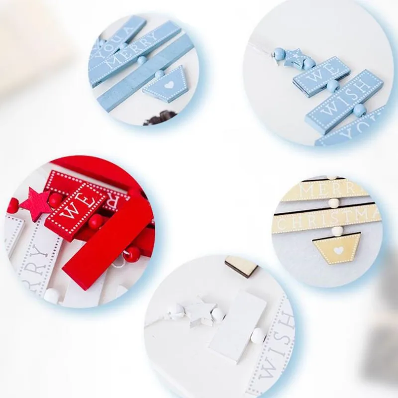 Navidad деревянные буквы кулон Baubles Висячие Noel ремесла украшения для рождественской елки украшения Рождественские натальные новогодние подарки