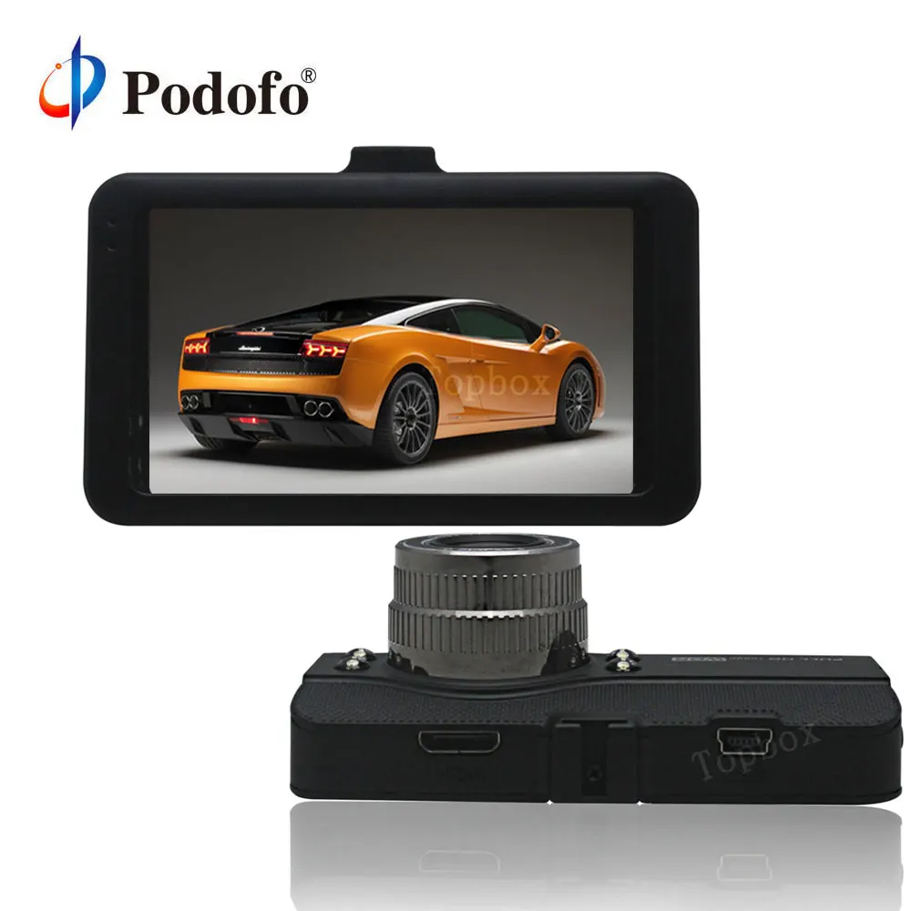 Podofo Novatek 96223 Автомобильный видеорегистратор 3 дюйма Full HD с углом обзора 170 градусов