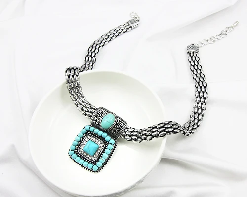 Зеленый горный хрусталь серебро большой Колье Подвески Винтаж зеленый камень