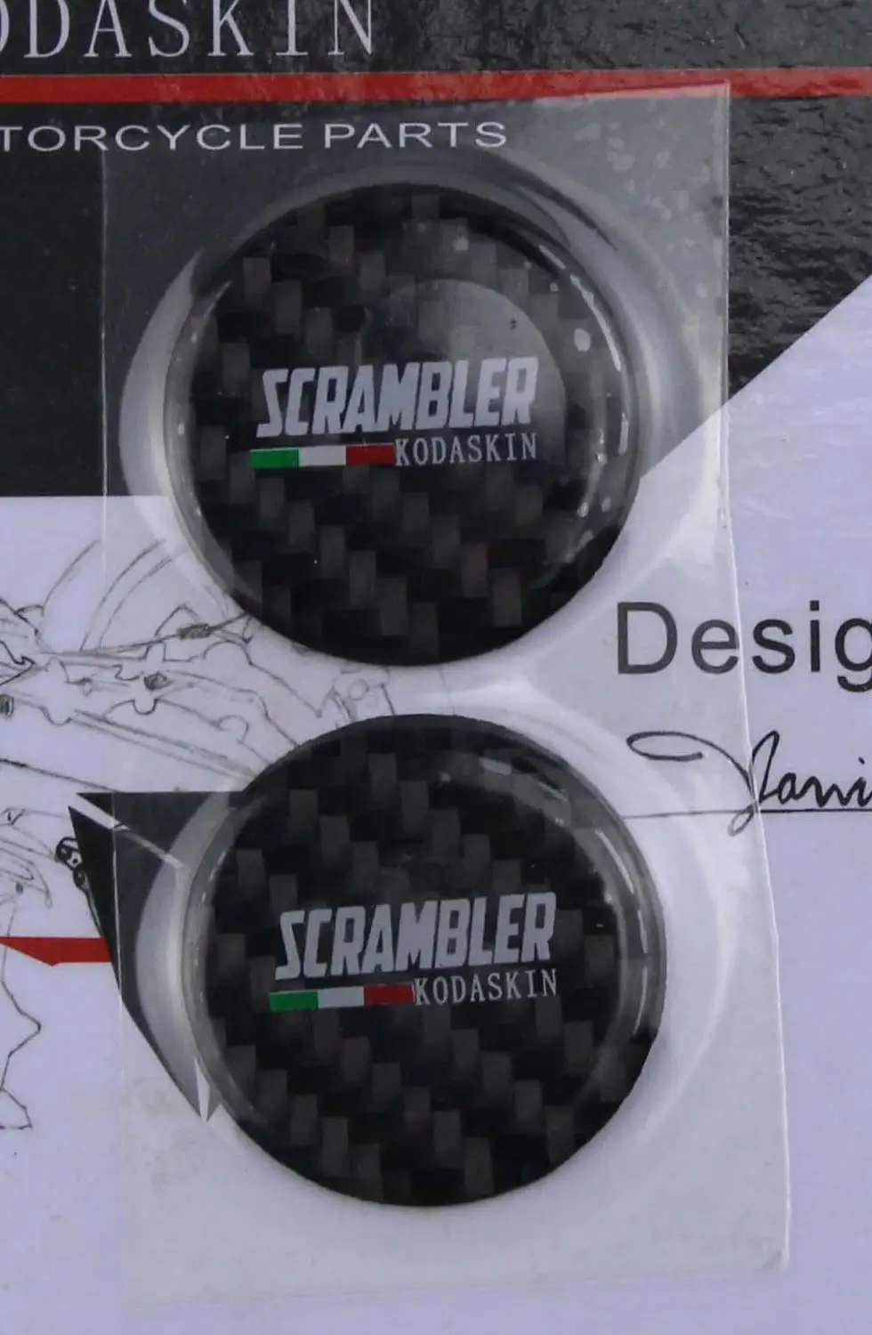 scambler01 KODASKIN Мотоцикл 3D карбоновая крышка ремня ГРМ Передняя и задняя круглая наклейка для Ducati скремблер пустынные сани кафе гонщик Sixty2 - Цвет: scambler01