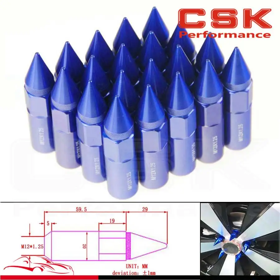 20 шт. Расширенный тюнер 60 мм гайки колеса/диски M12X1.25 алюминий