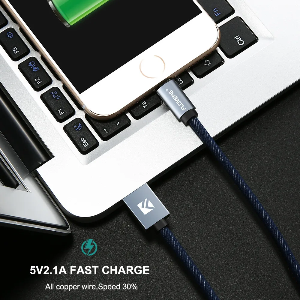 FLOVEME для iphone Xs Max USB кабель для iphone 8, 6, 7, 5 В/2,1 а Быстрая зарядка 0,3 м 1 м 2 м USB кабель для iphone Кабо 5 шт./лот