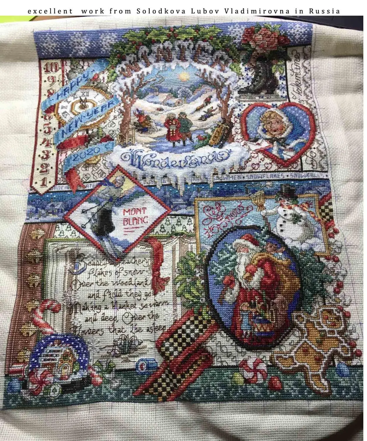 

Lovely Counted Cross Stitch Kit Spring Summer Autumn Winter Time Sampler janlynn Four Seasons Season