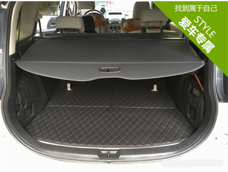 High Quality Rear Trunk Security Screen Privacy Shield Cargo Cover For Mazda 5 M5 2007-(Black Beige
