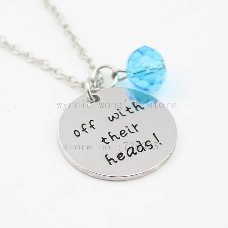 Ожерелье в стиле Алиса стране Wonderland с серебряным кулоном кристаллом | Украшения и