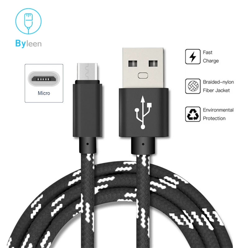Byleen 0 25/1/3 м длинная Быстрая зарядка Micro USB кабель для синхронизации данных LG G3 G4