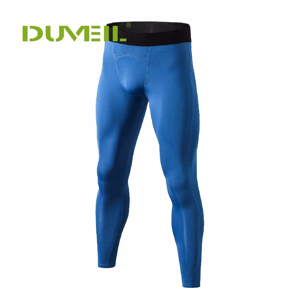 

DUVEIL Men Sweating Quick Drying Trousers PRO tight Running Male Compression Pants Printing Splicing Sports Fitting Training