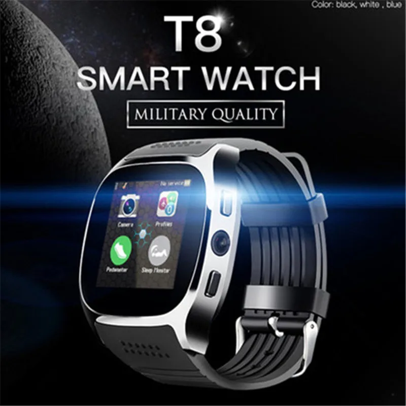 Умные часы T8 для мужчин и женщин спортивные Смарт-часы с поддержкой Bluetooth камерой