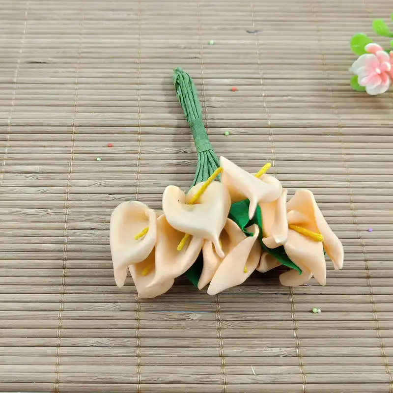 Envio gratuito DE 144 шт LOTE PE mini flores pequeno calla искусственная festa casamento casa decoracao | Дом и сад