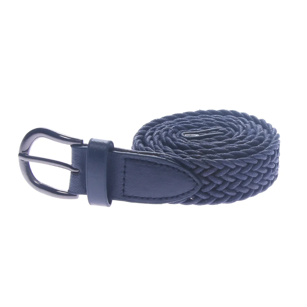 navy blue HEALMEYOU 1 шт. Новая мода пряжки ремни пояс высокое качество тканые холщовые женские плетеные винтажные декоративные пояса - Цвет: navy blue