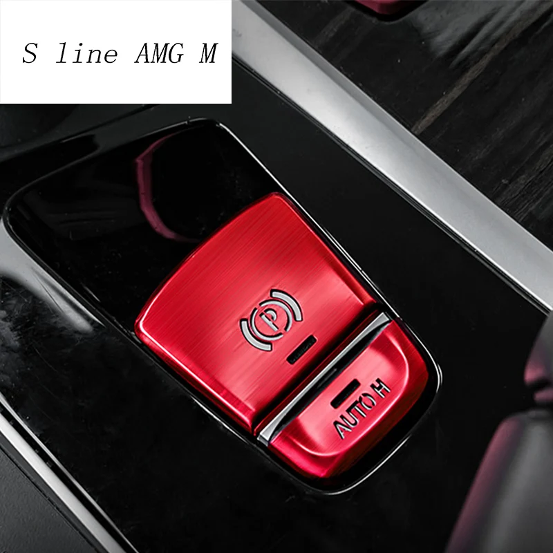 Автомобильный Стайлинг центральный ручной тормоз H Кнопка крышка металлическая