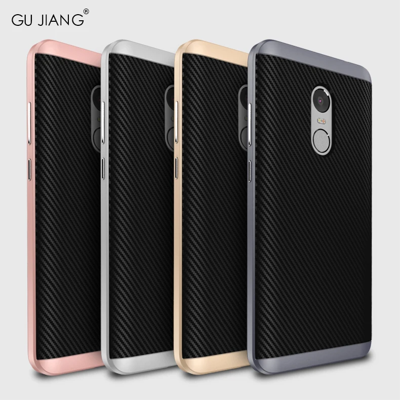 Роскошный брендовый чехол GU JIANG для Xiaomi Redmi Note 4 силиконовый двухслойный защитный