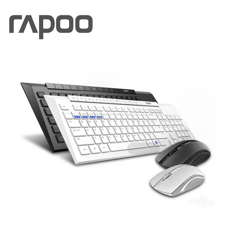 Rapoo мультимедиа беспроводная клавиатура мышь комбо с модным ультра тонким Whaterproof