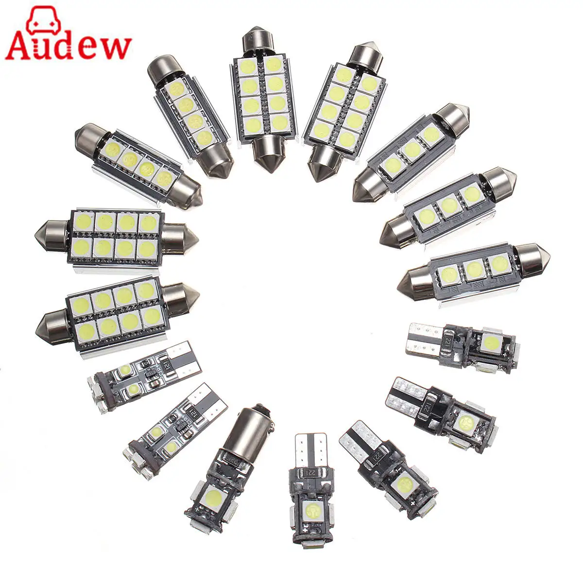 20 шт. белый canbus лампа для салона автомобиля светодиодный светильник комплект Audi A4