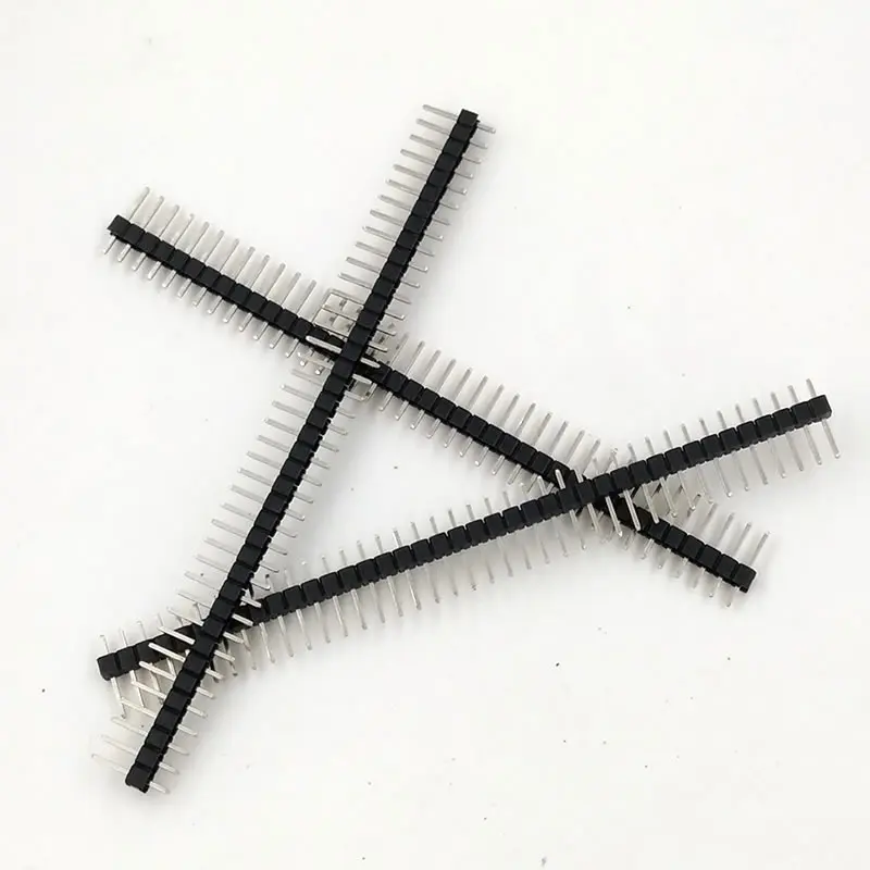 10pcs/lot 2.54mm Pin Header Single Row Male Connector 40 1*40pin Breakable Connector|connector 2.54mm|header connectorpin connector |