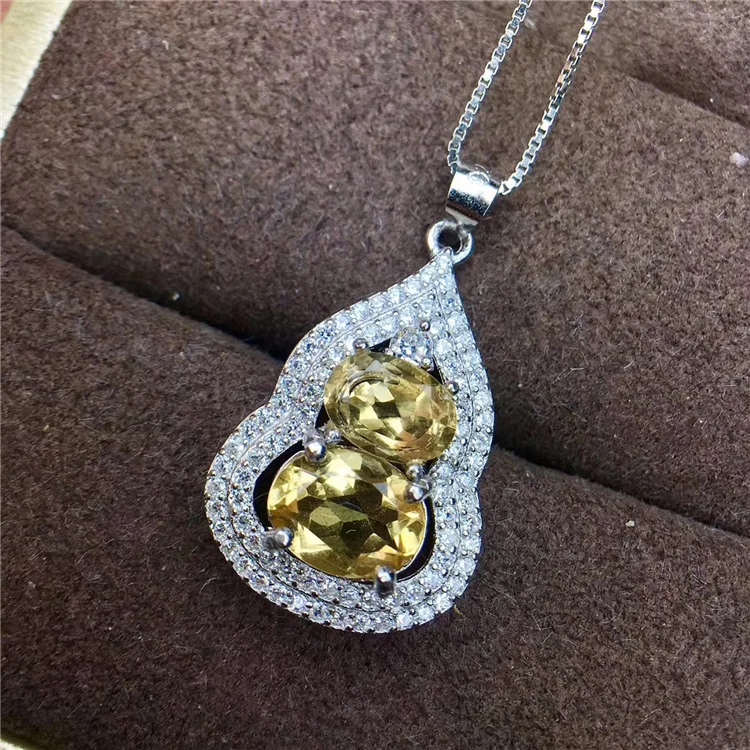 Женский кулон с топазом KJJEAXCMY boutique jewels инкрустация из чистого серебра 925 пробы