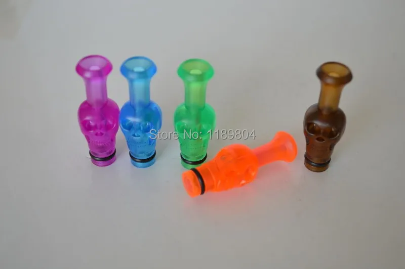 leiqidudu 20pcs Drip tip 510 arcylic drip tips skull head all kinds of colour for atomizer Rda atomizers | Электроника
