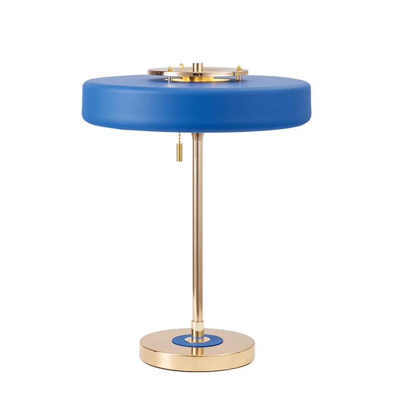 Nordic modern retro industrial decor desk lamp for bedside office caffe table iron creative metal round study tabel light | Лампы и
