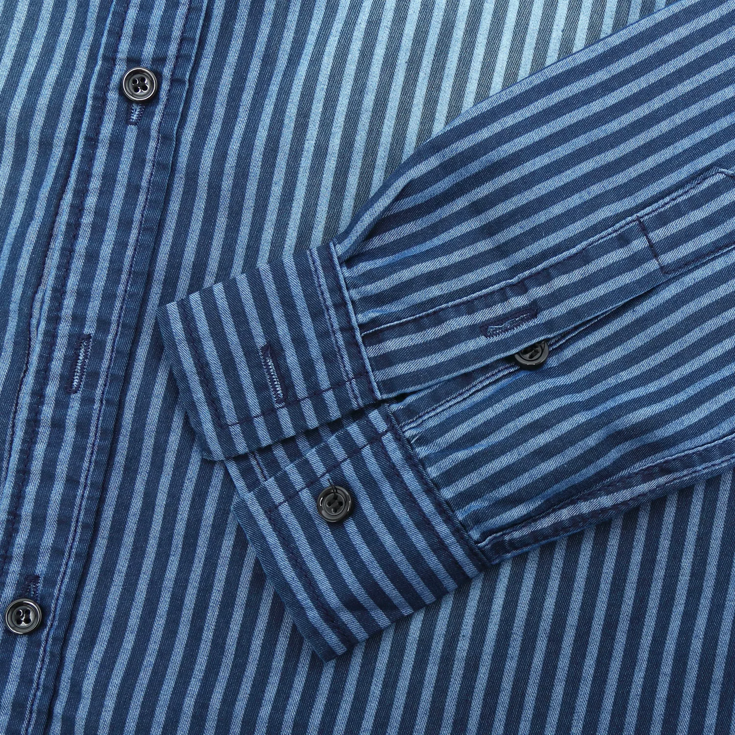 Мужская Повседневная рубашка в полоску с длинным рукавом из мягкого хлопка|shirt men