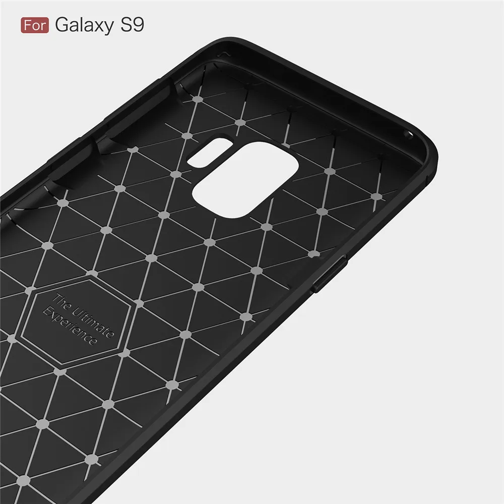 LANCASE TPU чехол для Samsung Galaxy S9 мягкий силиконовый Текстура углерода Plus сумка