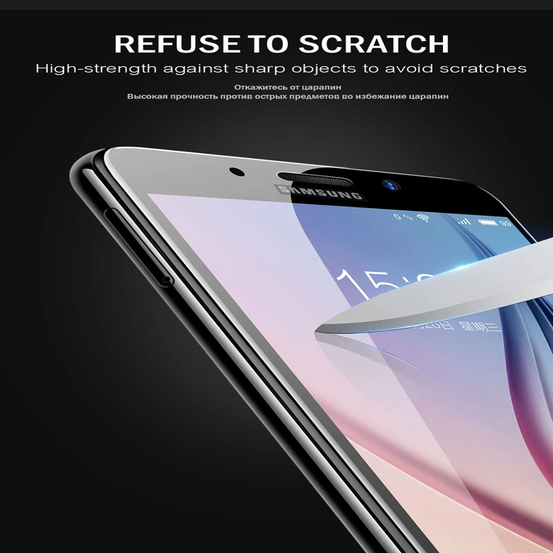 6D изогнутое закаленное стекло для samsung Galaxy A7 защита экрана A6 A9 J4 J6 J8 стекло для samsung A6 A8 Plus стекло