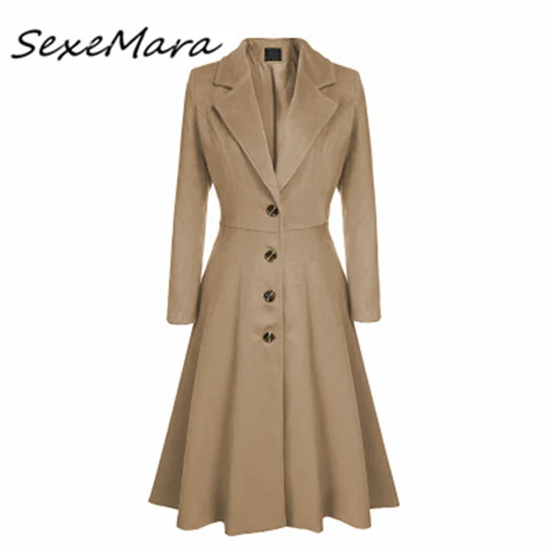Женское повседневное однобортное пальто черное тонкое Свободное длинное с