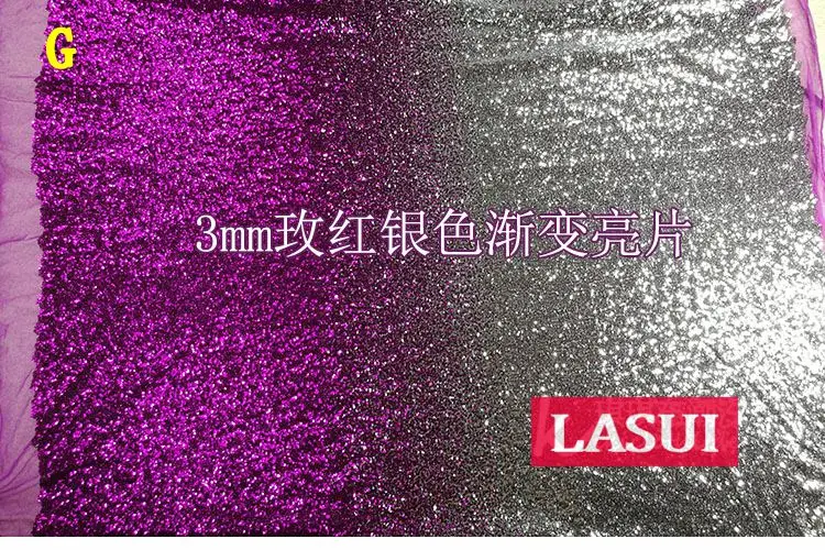 LASUI, новинка, 20 цветов, Доступно 3 мм, шифрование блесток, градиентная сетка, кружевная ткань, вечернее платье, одежда для шоу, вечерние платья, ткань W0041 - Цвет: Blue mix silver G