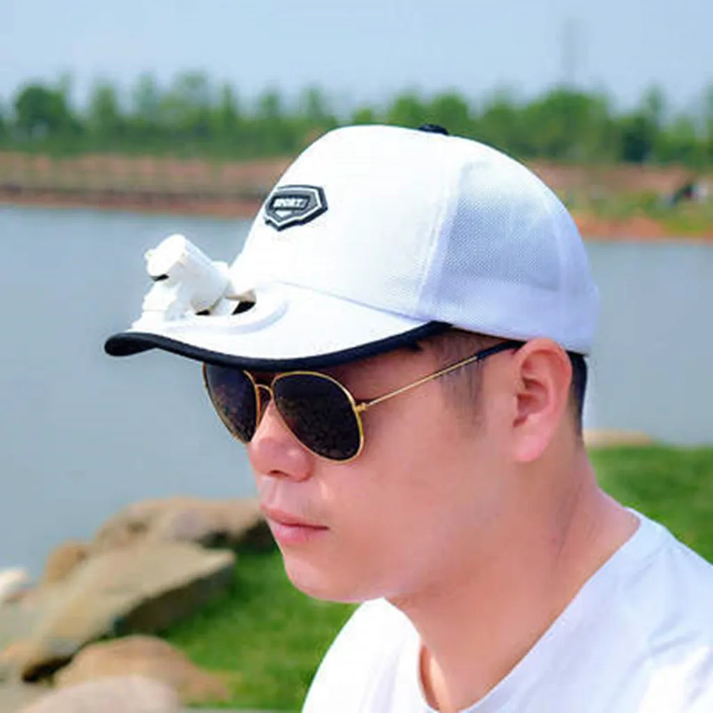 Дамская летняя кепка с вентилятором Кепка usb зарядкой Модная креативная