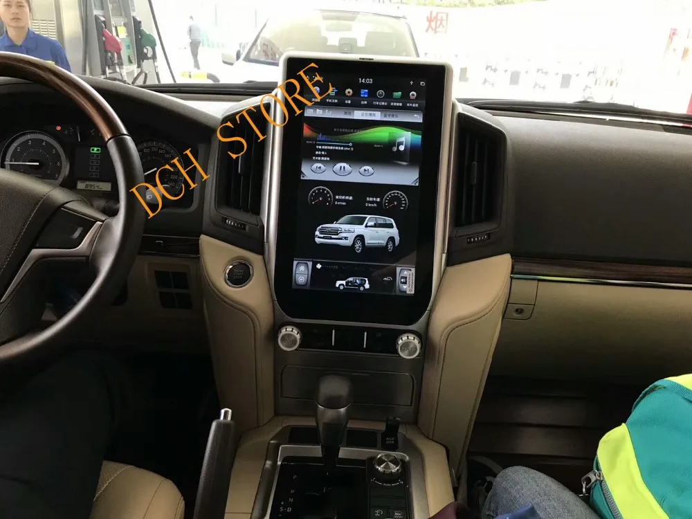 13,6 дюймов вертикальный tesla стиль Android автомобильный DVD gps навигатор для Toyota LandCruiser land cruiser LC200 PX6