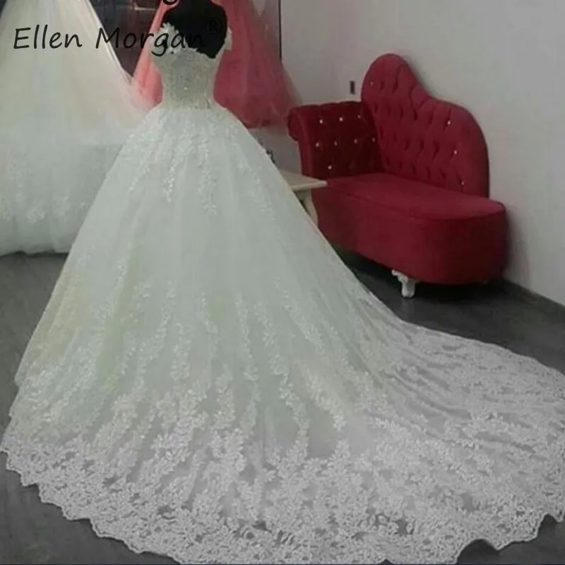 Elegant Ivory Ball Gowns Wedding Dresses Appliques Beaded Off Shoulder Custom Made China Merry Bridal 2019 For Woman | Свадьбы и