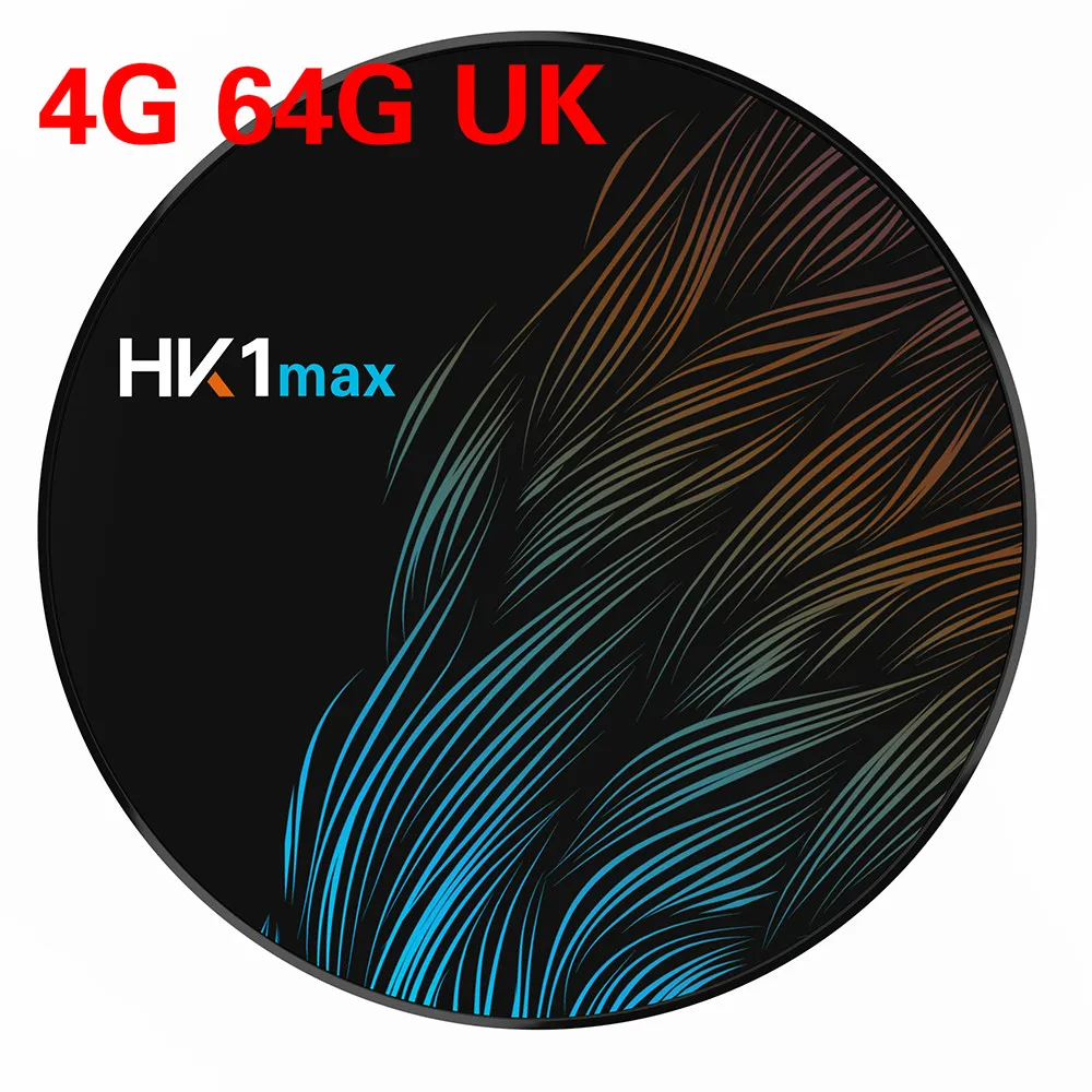 4G 64G UK HK1MAX Android 9,0 Smart tv Box 2,4G/5G Wifi RK3328 четырехъядерный BT 4,0 телеприставка 3D 4K 1080P медиаплеер спутниковый ресивер коробка - Цвет: 4G 64G UK