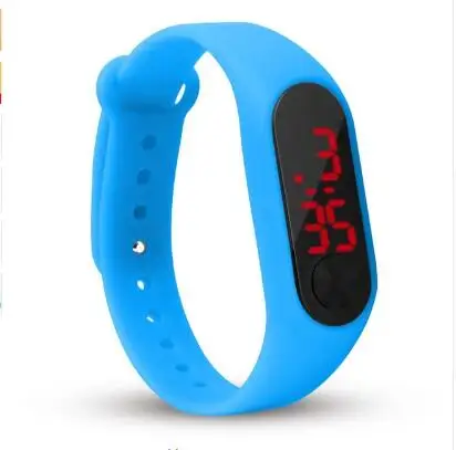 light blue Модные мужские светодиодные цифровые часы для женщин, повседневные спортивные наручные часы для йоги из силикона, детские часы, часы-браслет для улицы - Цвет: light blue