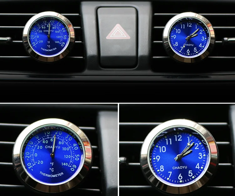 Clock and thermomete YIXINYOU люминесцентные автомобильные часы, автомобильный термометр, автомобильные электронные часы, автомобильные часы, настольные часы, электронные часы, кварцевые часы - Название цвета: Clock and thermomete