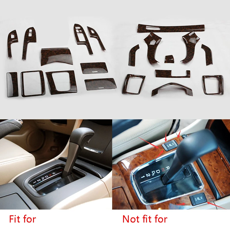 

20pcs Inner Shift Gear Trim Interior Decoration Kit Full Set Cover For Honda Accord 03-07