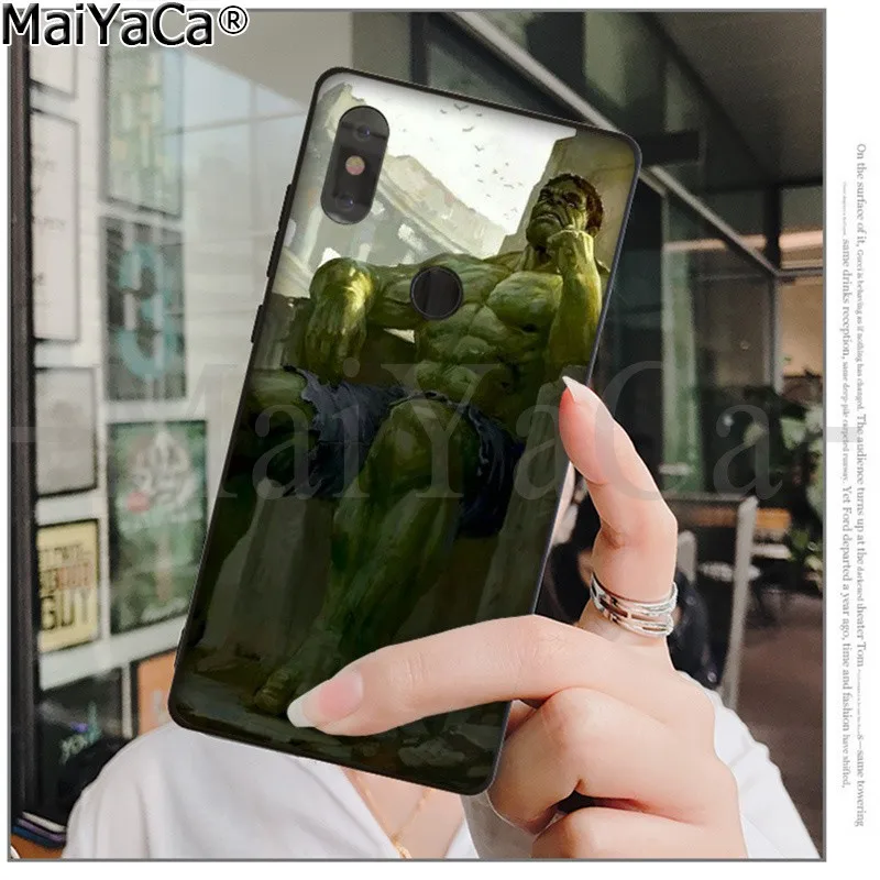 A4 MaiYaCa герои Marvel Hulk ТПУ черный чехол для телефона оболочка для Xiao mi Red mi 5 5Plus Note4 4X Note5 6A mi 6 mi x2 mi x2S - Цвет: A4