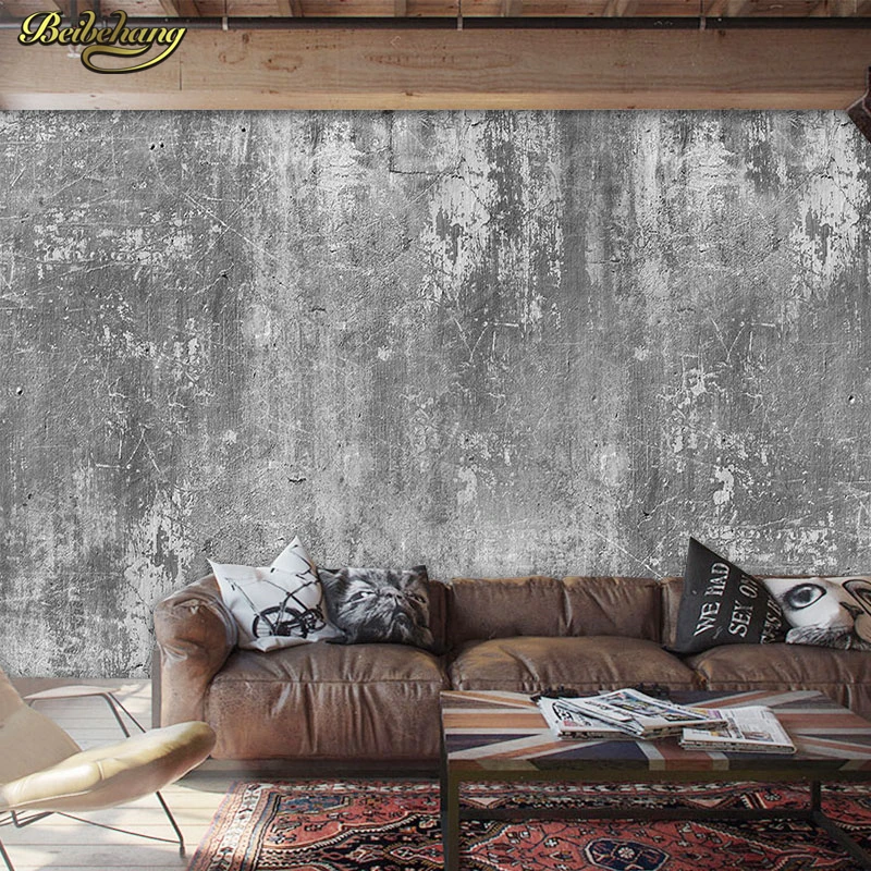 Обои для студийной фотосъемки в стиле ретро с бетонными стенками кафе молочный