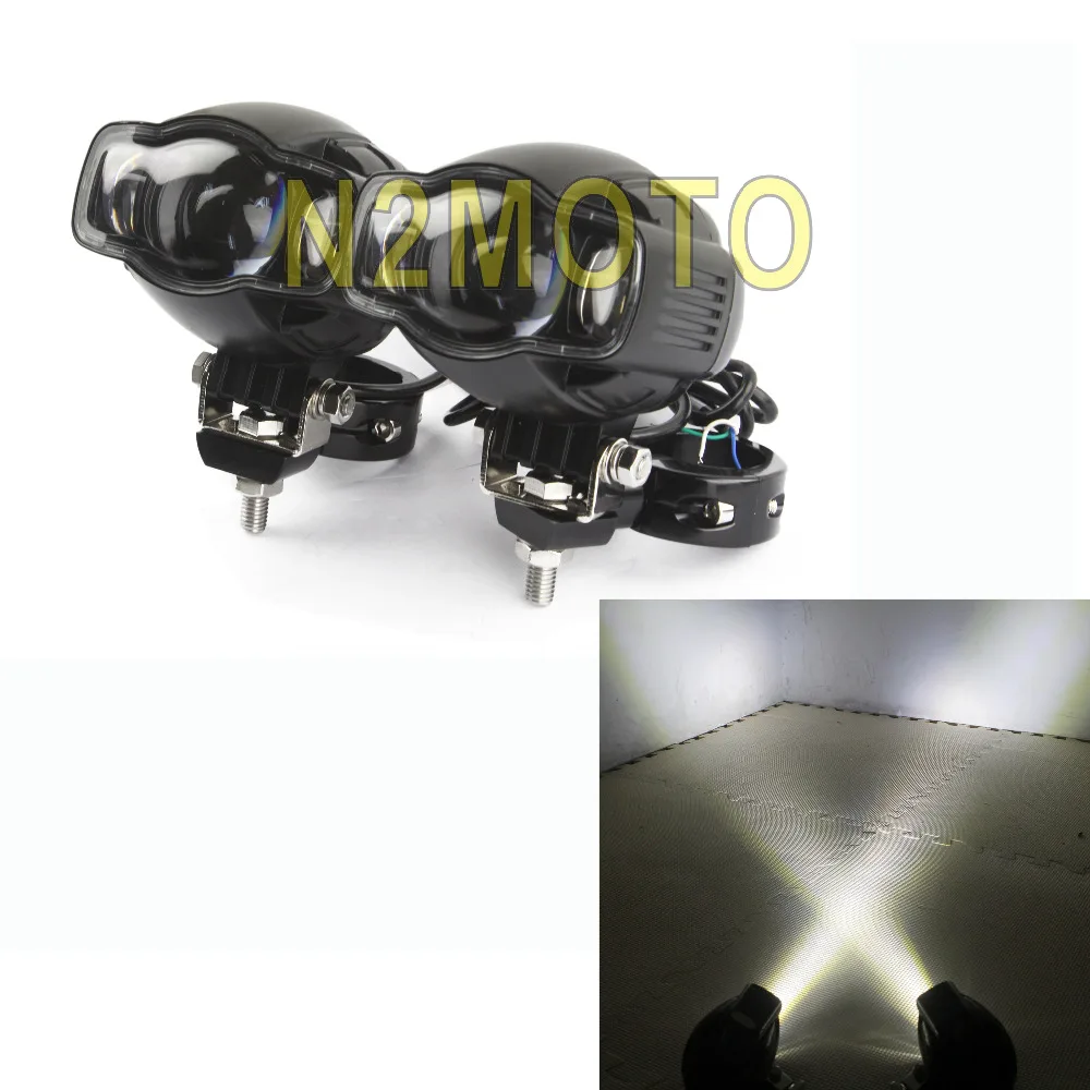 Светодиодсветильник противотуманная фара для мотоцикла 2 шт. вспомогательная с