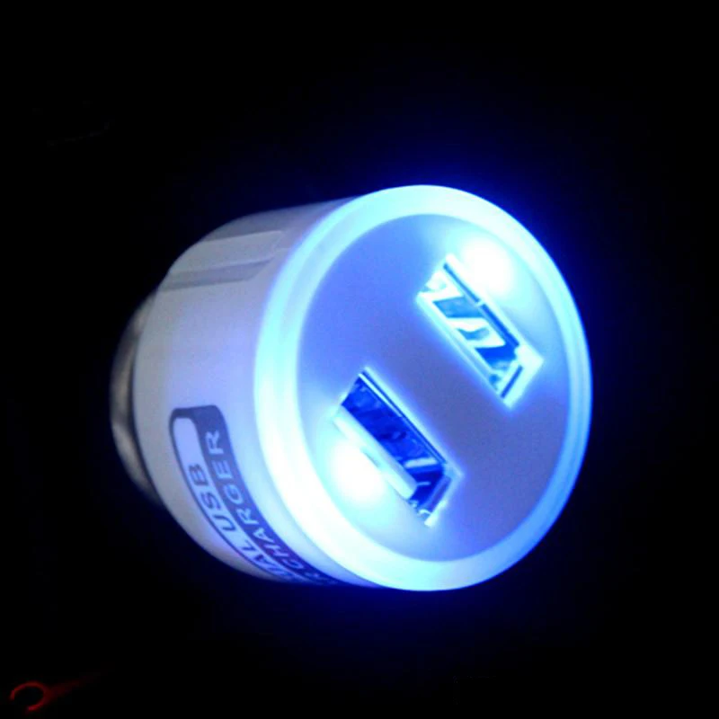 100 шт. Белый Черный светодиодный светильник 5 в 2 1 а два USB порта автомобильное