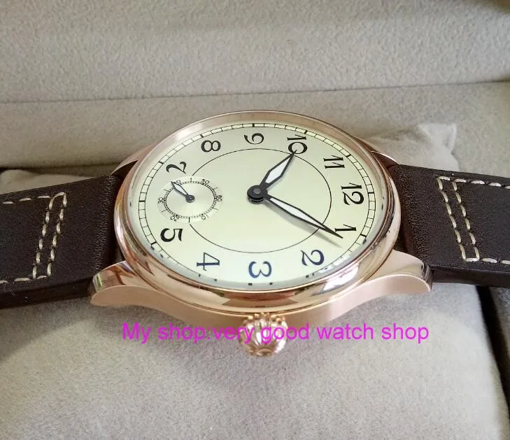 Часы мужские механические 44 мм с белым циферблатом | Наручные часы