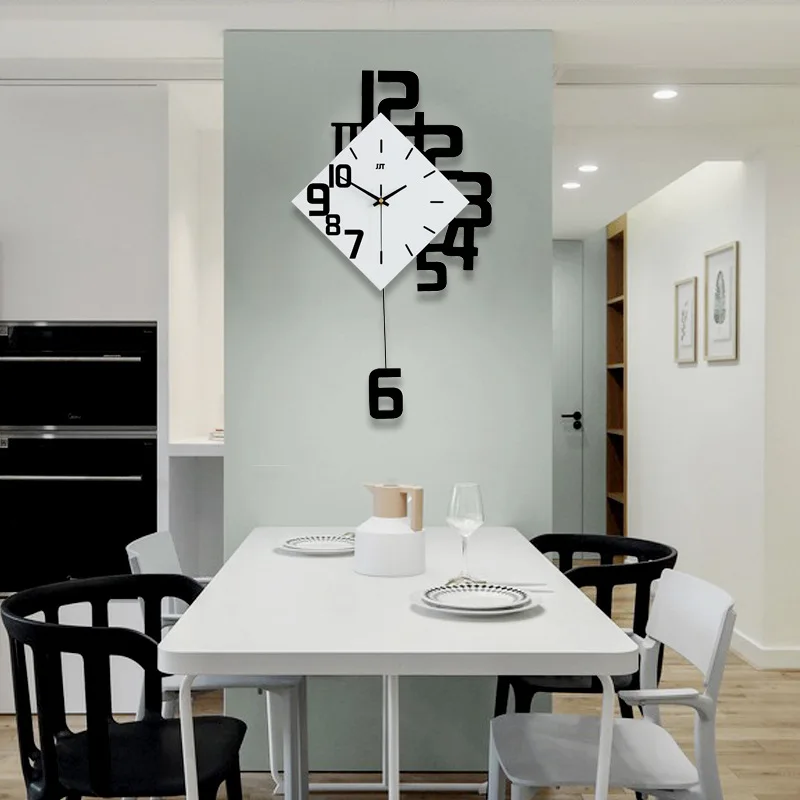 Swing Nordic Clock Modern Design Living Room Wall Clocks Home European Decor Creative Simple Large Watch Quartz|Настенные часы| |