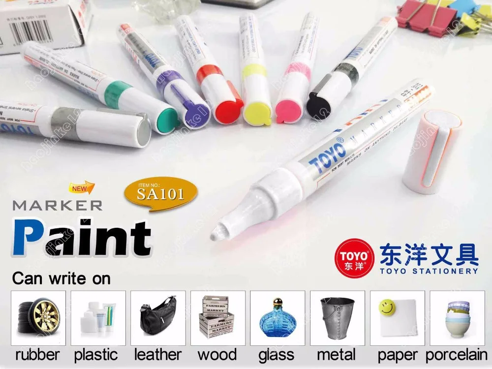 TOYO 12 шт./упаковка маркер для краски масляная основа розовый желтый оранжевый