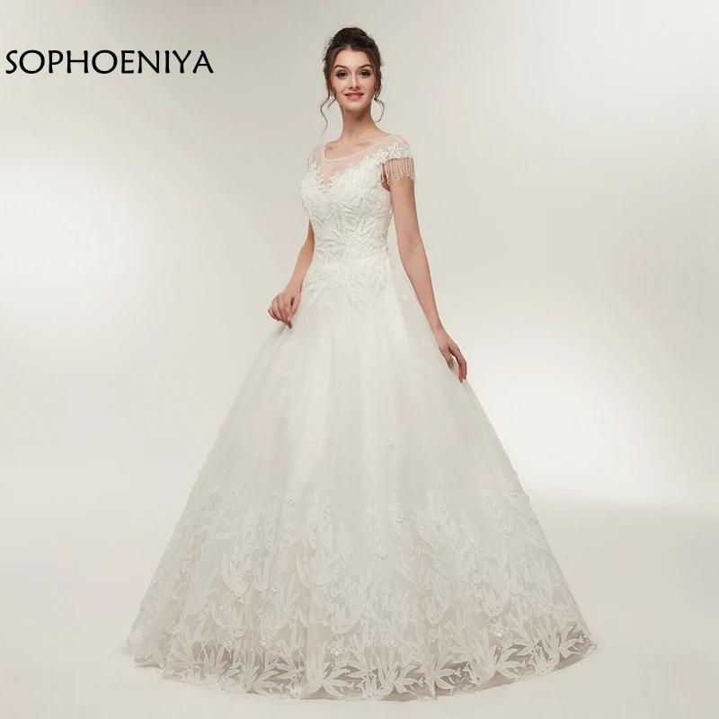 

New Arrival Cap sleeve Ball gown Wedding dress 2021 Robe de mariee boda Wedding dresses casamento wedding gowns vestido branco
