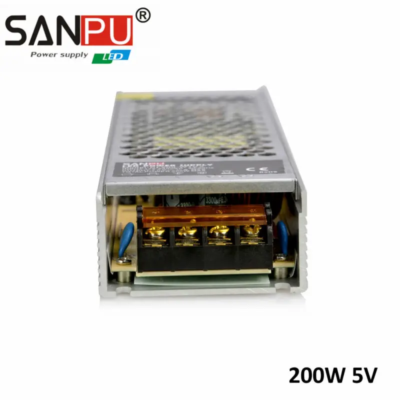 5 В 40A Питание sanpu Светодиодные ленты RGB Новое поступление года ce rohs 200 Вт 5 В Импульсные блоки питания 220vac DC Питание